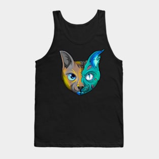 Blue Zombie Cat Tank Top